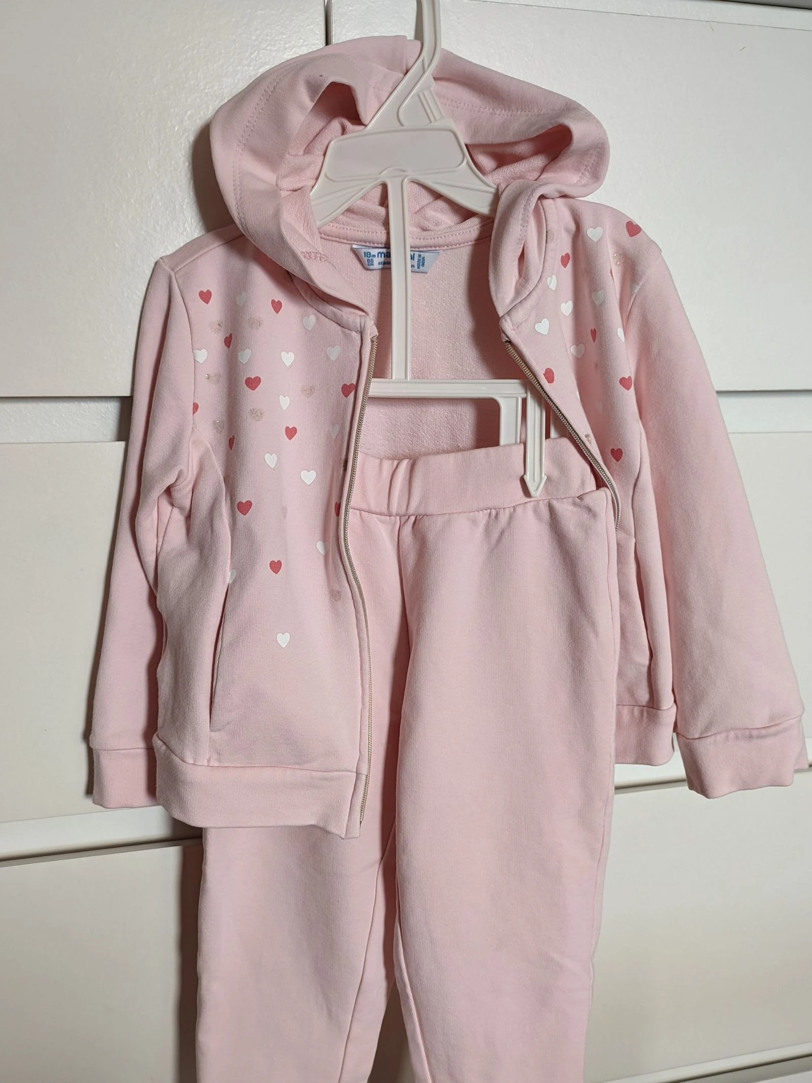 Broek + capuchonjas set 🩷 (86cm) - Mayoral – photo 4